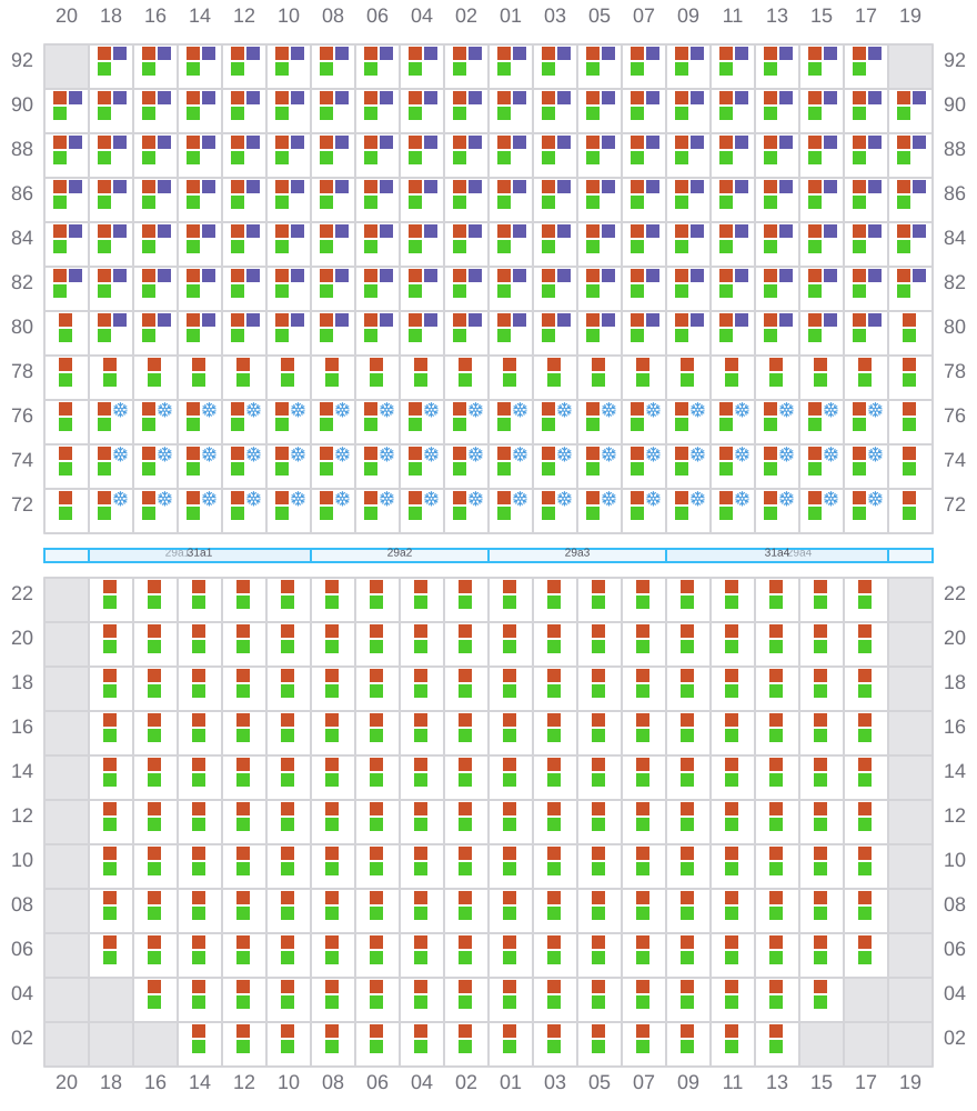 Bay 029 view and slots of APL MERLION