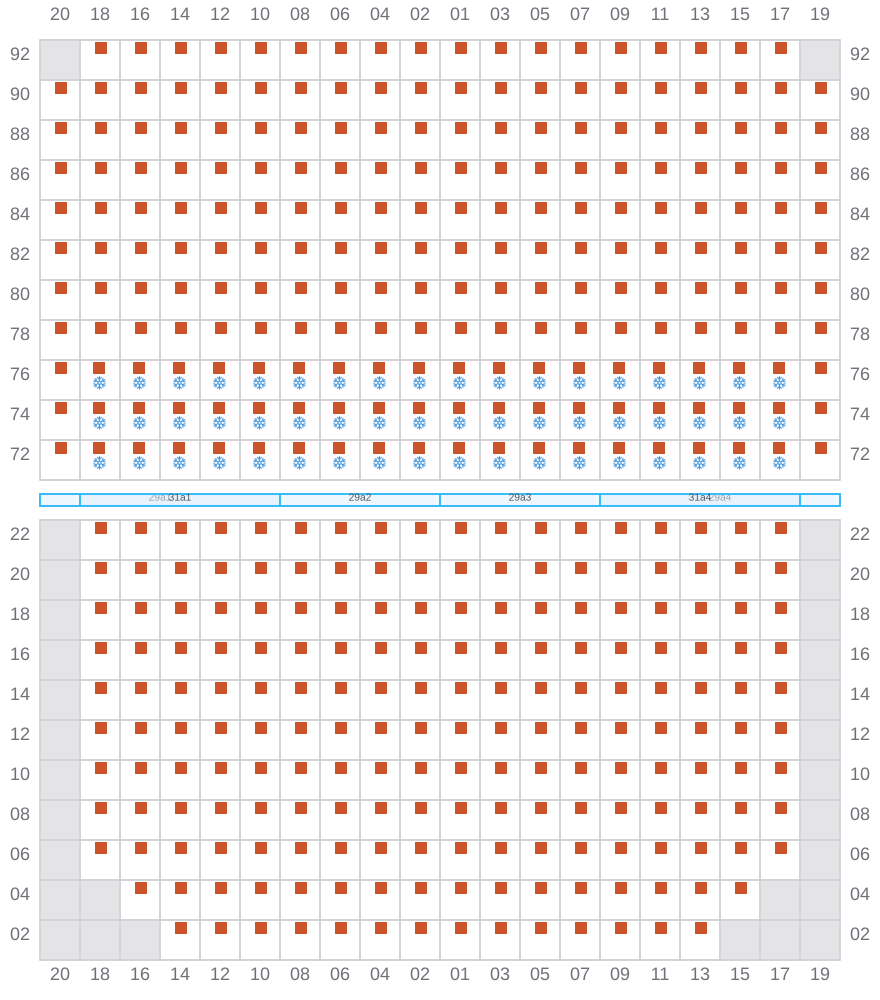 Bay 031 view and slots of APL MERLION