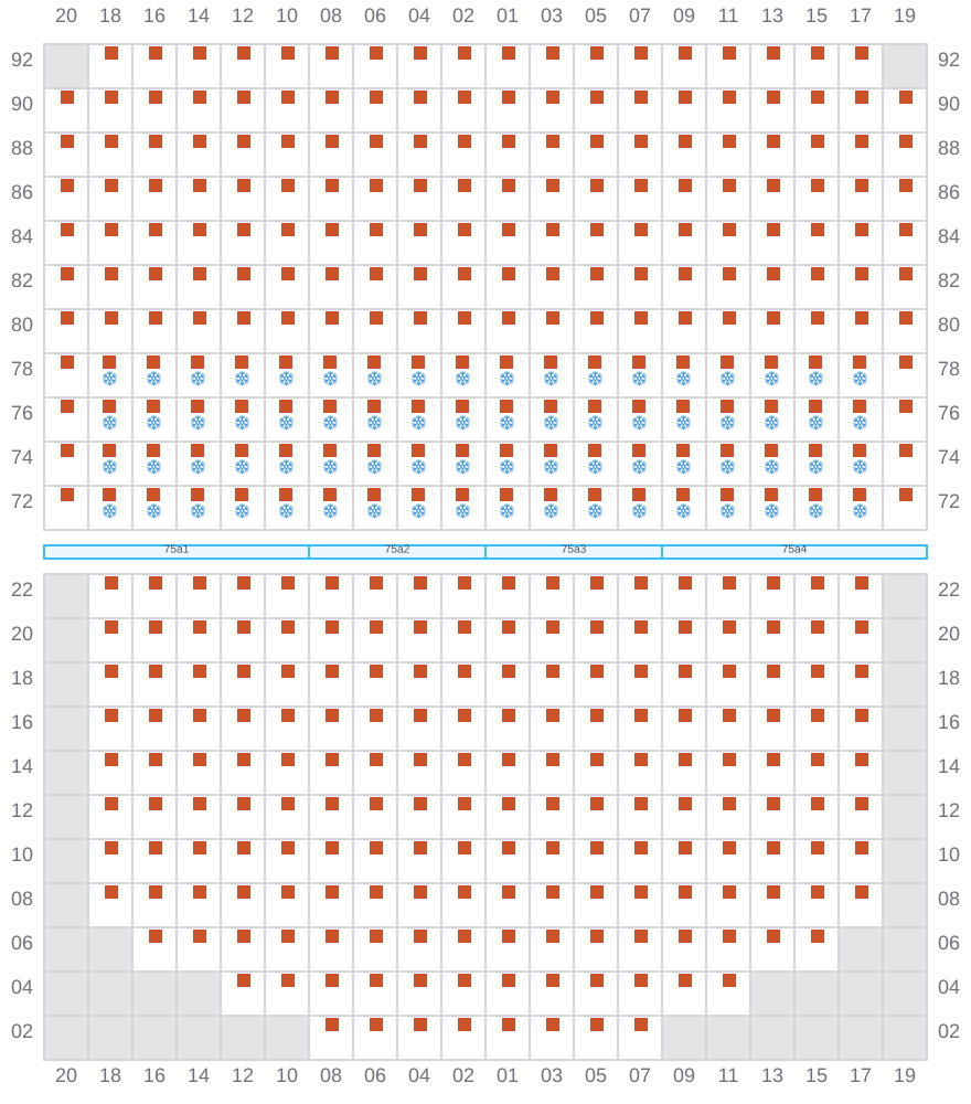 Bay 075 view and slots of APL MERLION
