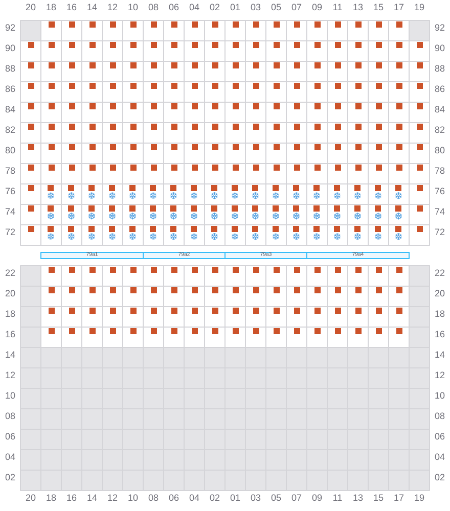 Bay 079 view and slots of APL MERLION