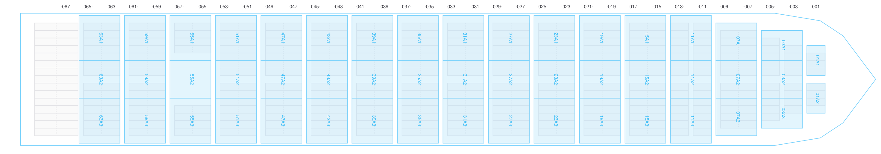 Deck view of MSC DUBAI VII