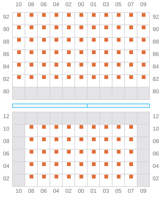 Bay 023 view and slots of APL ISLANDER