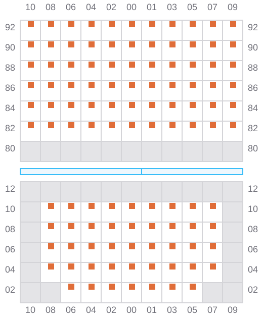 Bay 027 view and slots of APL ISLANDER