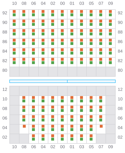 Bay 029 view and slots of APL ISLANDER
