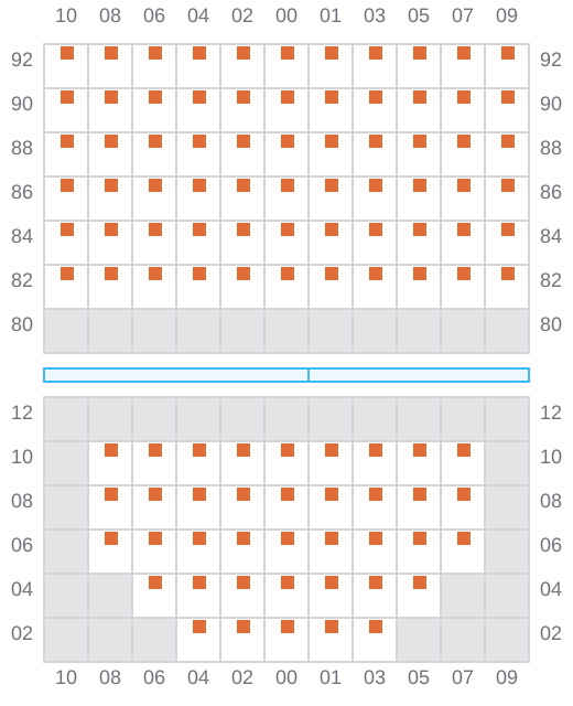 Bay 031 view and slots of APL ISLANDER