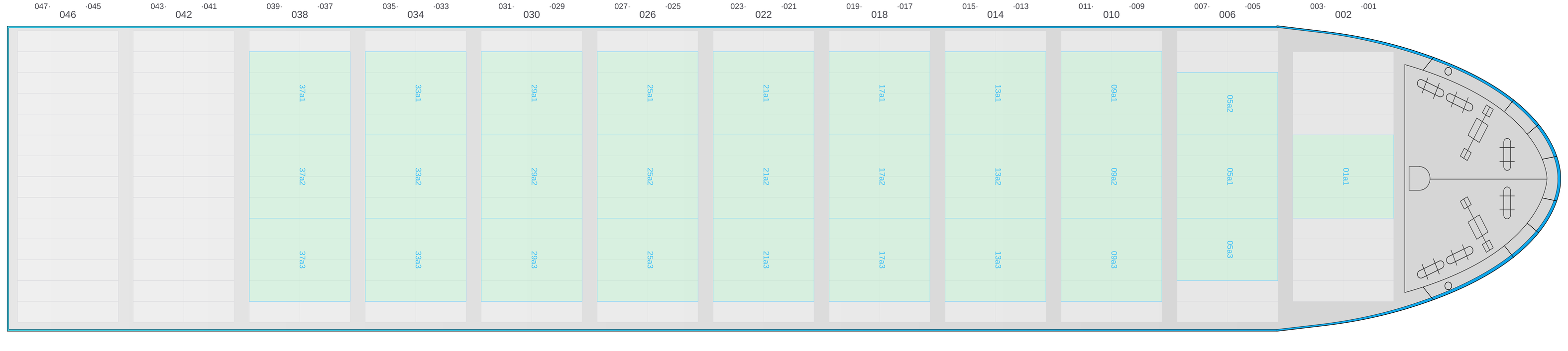 Deck view of CMA CGM FORT FLEUR D'EPEE