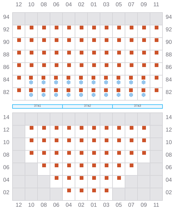 Bay 039 view and slots of ELIZABETH