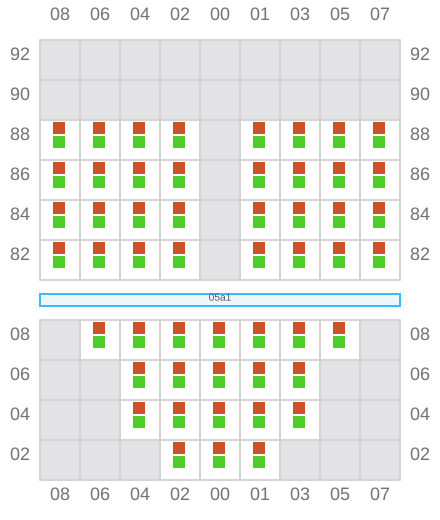 Bay 005 view and slots of FESCO MONERON