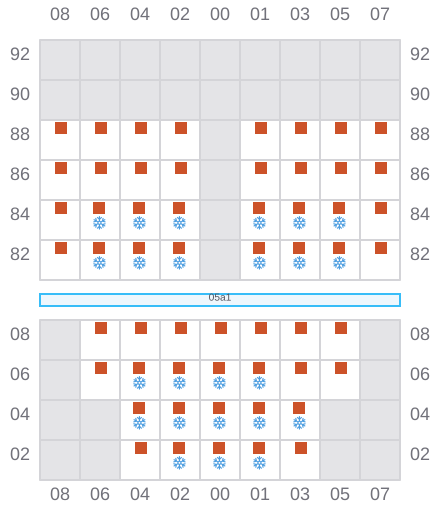 Bay 007 view and slots of FESCO MONERON