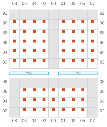 Bay 011 view and slots of FESCO MONERON