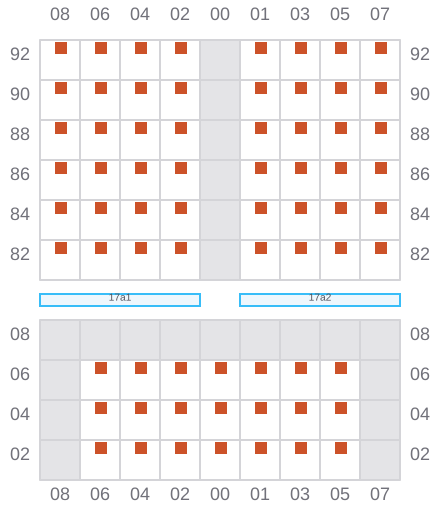 Bay 019 view and slots of FESCO MONERON