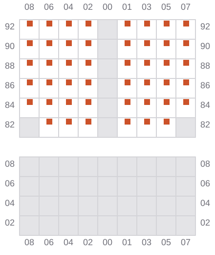 Bay 025 view and slots of FESCO MONERON