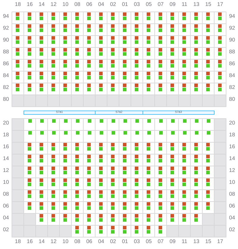 Bay 059 view and slots of CSCL ZEEBRUGGE