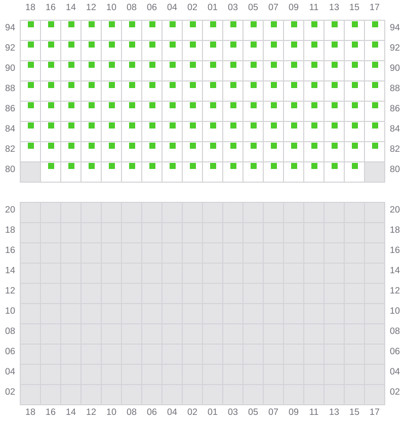 Bay 079 view and slots of CSCL ZEEBRUGGE