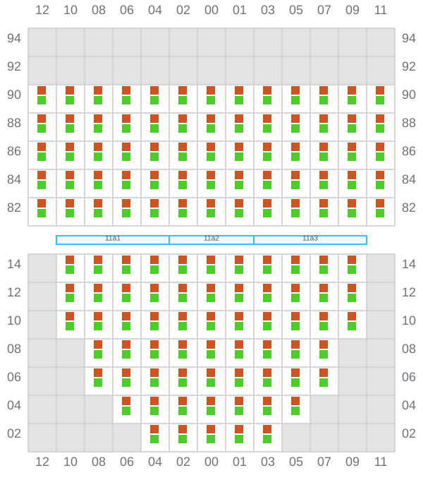 Bay 011 view and slots of EXPRESS SPAIN