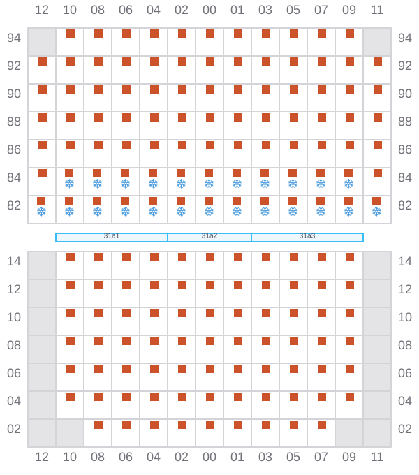 Bay 033 view and slots of EXPRESS SPAIN