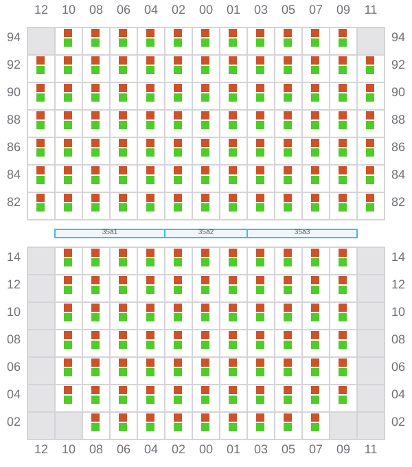 Bay 035 view and slots of EXPRESS SPAIN