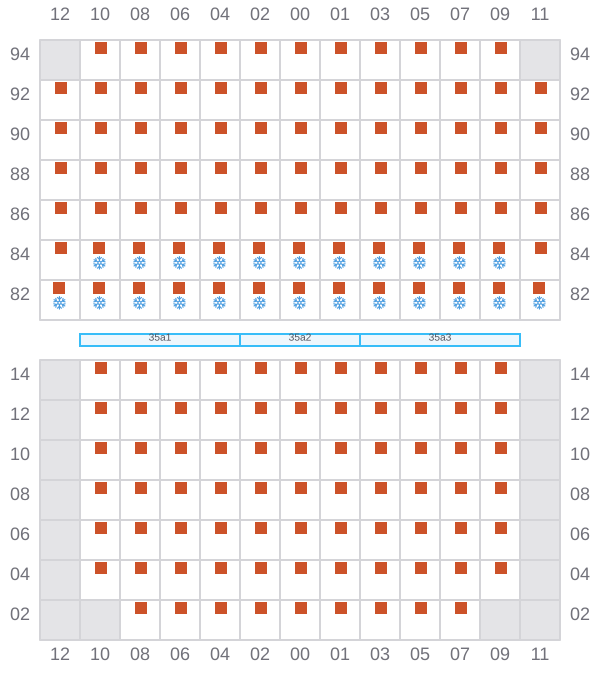 Bay 037 view and slots of EXPRESS SPAIN