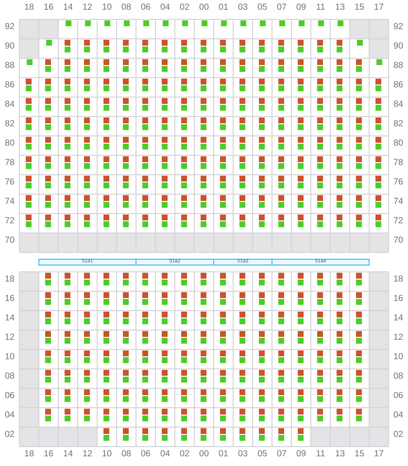 Bay 051 view and slots of CMA CGM JACQUES JUNIOR