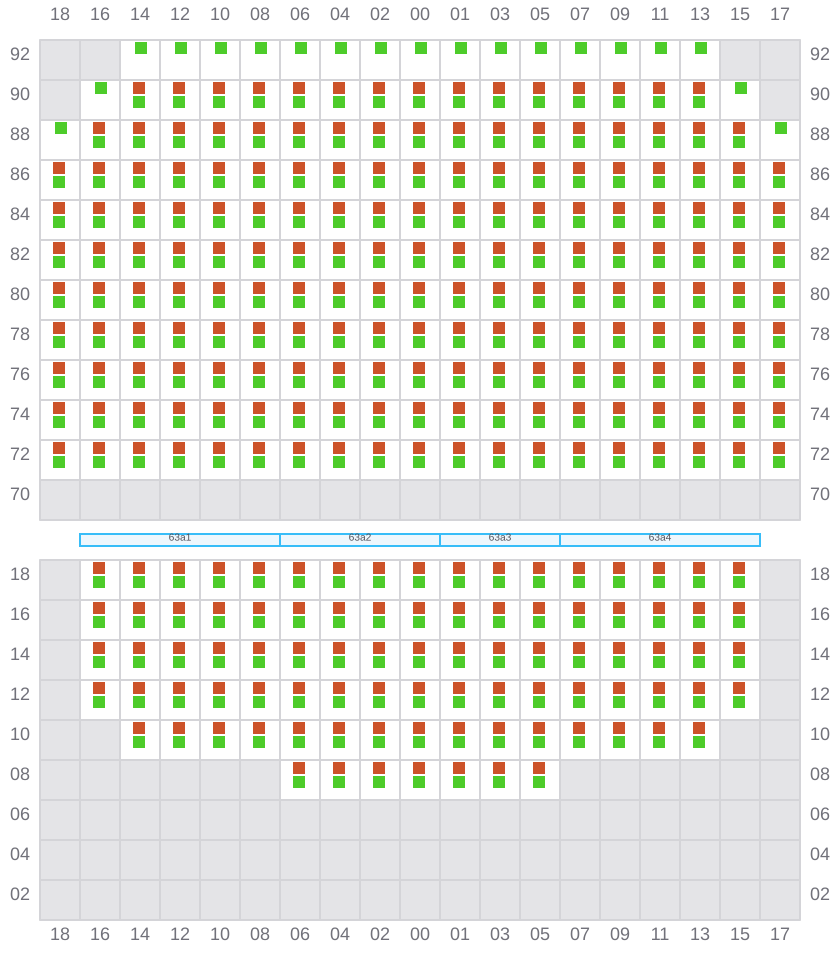 Bay 063 view and slots of CMA CGM JACQUES JUNIOR