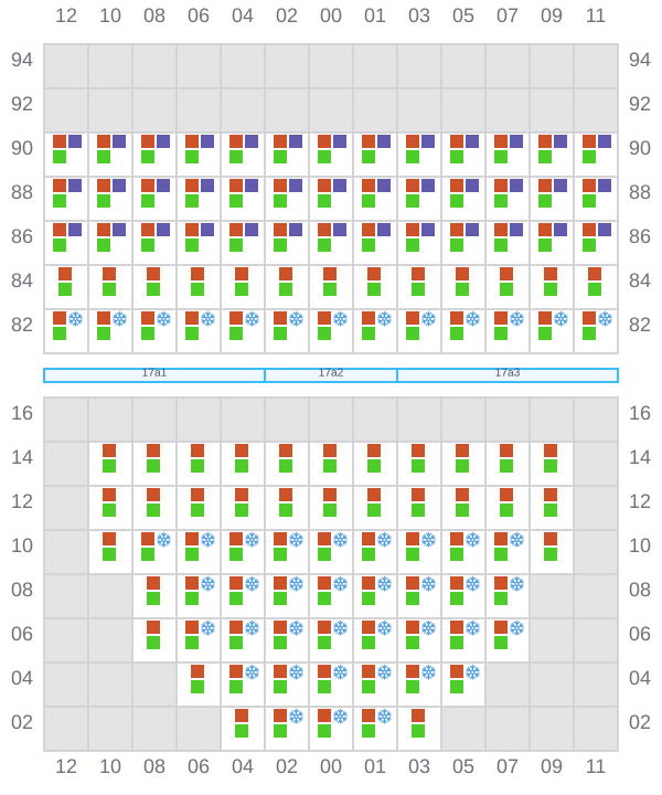 Bay 017 view and slots of GLASGOW EXPRESS