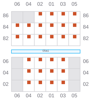 Bay 005 view and slots of ALI S