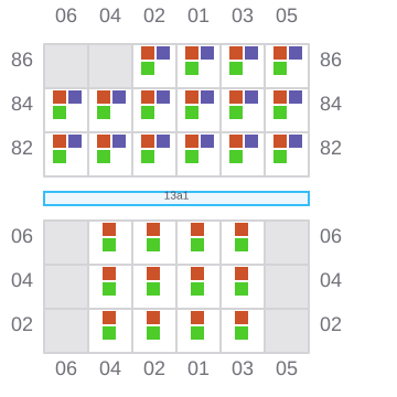 Bay 013 view and slots of ALI S