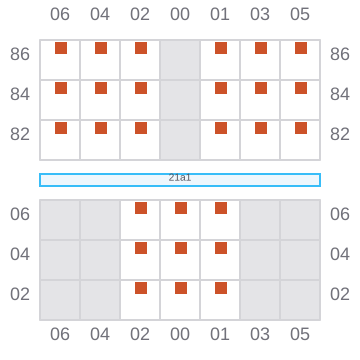 Bay 021 view and slots of ALI S