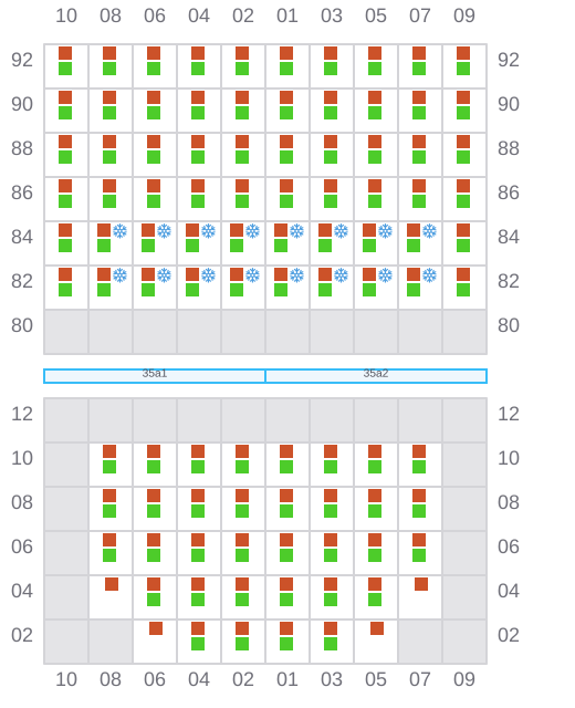 Bay 035 view and slots of AMO