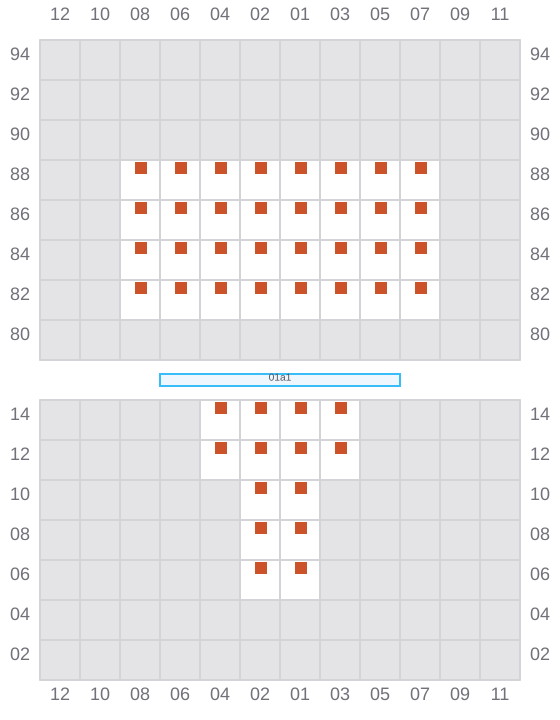 Bay 003 view and slots of AS CLAUDIA