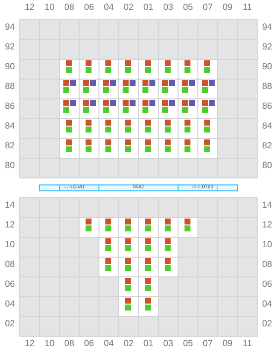 Bay 005 view and slots of AS CLAUDIA