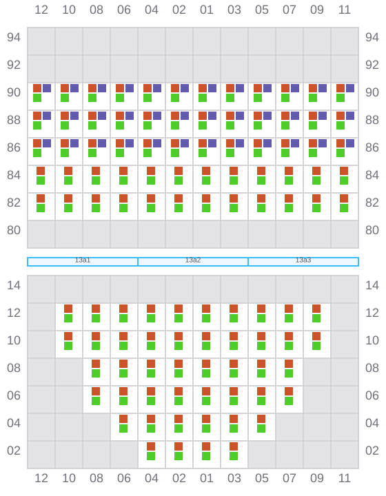 Bay 013 view and slots of AS CLAUDIA
