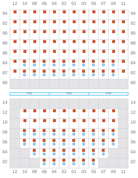 Bay 039 view and slots of AS CLAUDIA