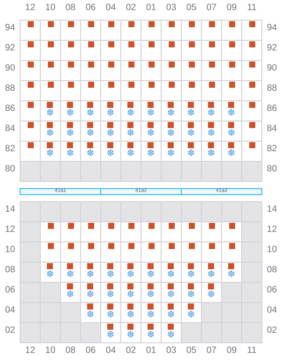 Bay 043 view and slots of AS CLAUDIA