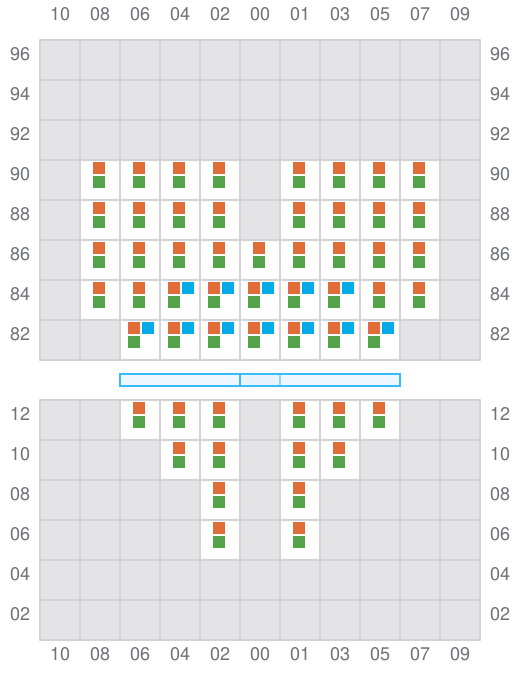 Bay 001 view and slots of QUEEN B III