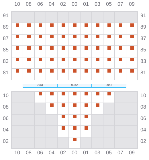 Bay 009 view and slots of BAL PEACE