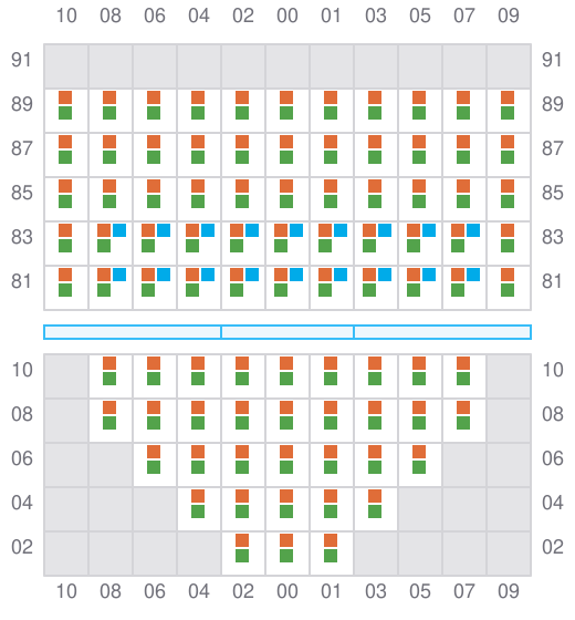 Bay 015 view and slots of BAL PEACE