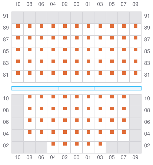 Bay 017 view and slots of BAL PEACE