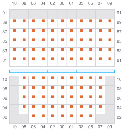 Bay 021 view and slots of BAL PEACE