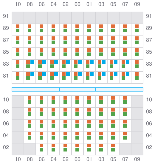 Bay 027 view and slots of BAL PEACE