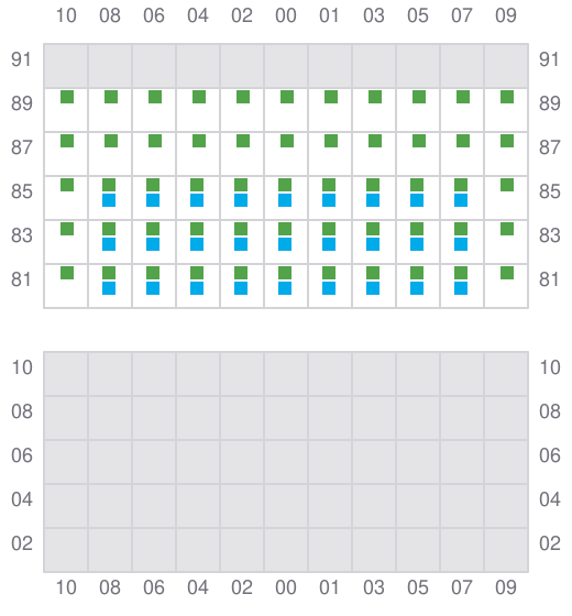 Bay 041 view and slots of BAL PEACE