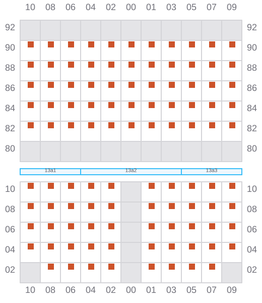 Bay 013 view and slots of HELGOLAND