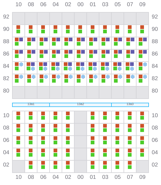 Bay 015 view and slots of HELGOLAND