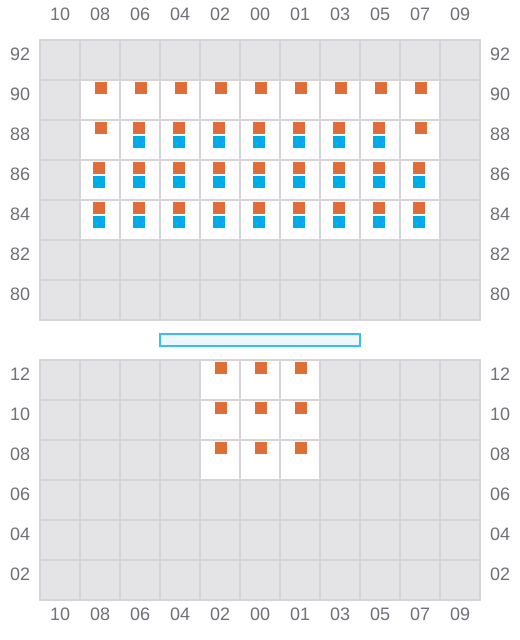 Bay 003 view and slots of ALEJANDRINA