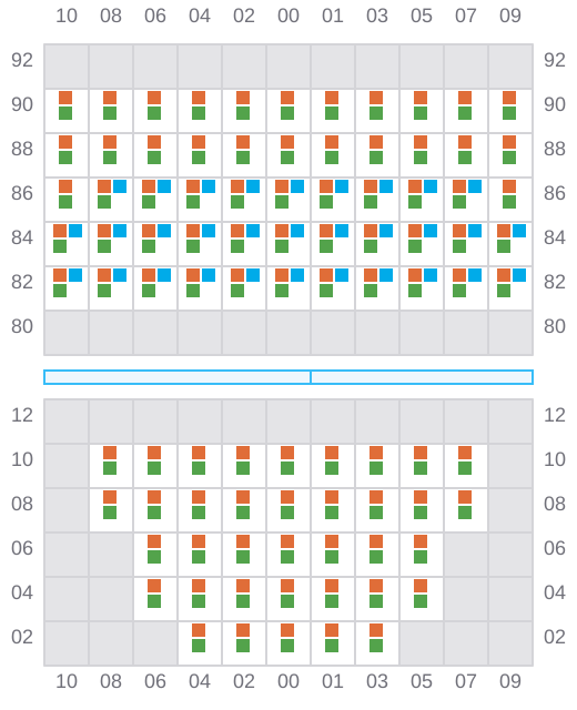 Bay 009 view and slots of ALEJANDRINA