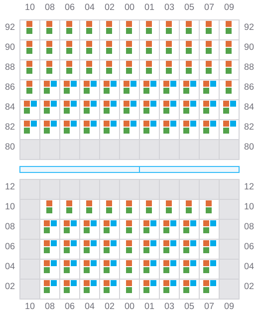 Bay 017 view and slots of ALEJANDRINA
