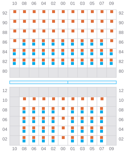 Bay 019 view and slots of ALEJANDRINA