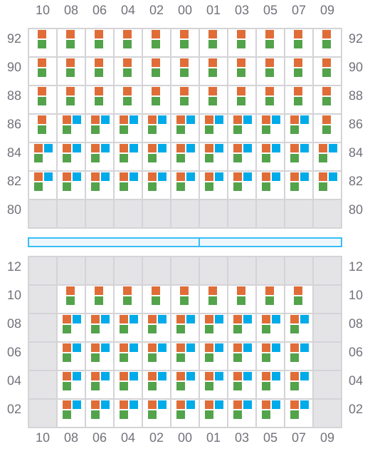 Bay 021 view and slots of ALEJANDRINA