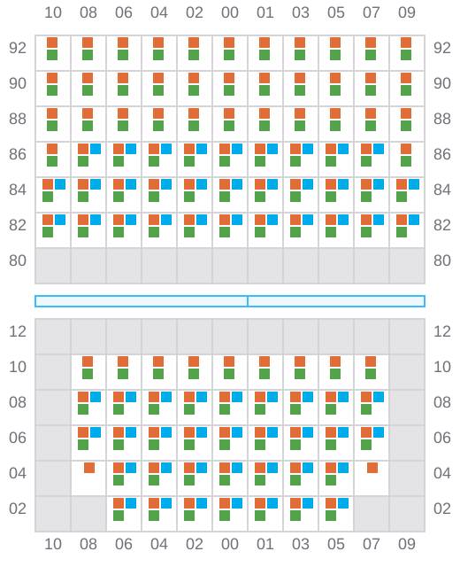 Bay 029 view and slots of ALEJANDRINA