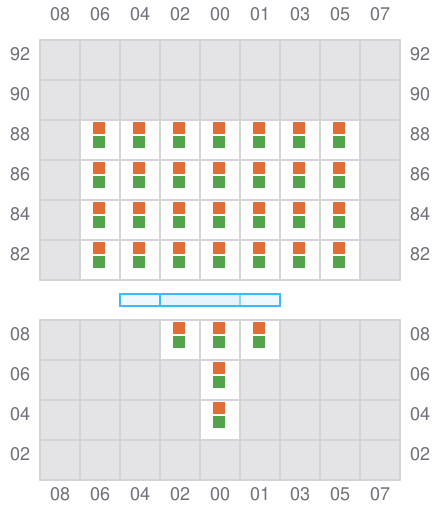 Bay 001 view and slots of HF FORTUNE